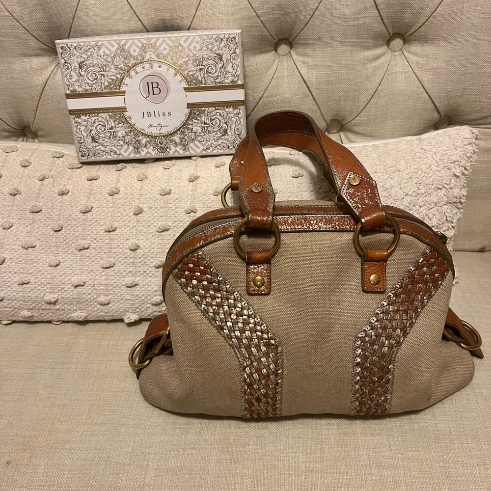 YSL Elegant Tan and Brown Bag - Rare Rustic Design